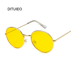 Yellow Round Sun Glasses