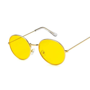 Yellow Round Sun Glasses