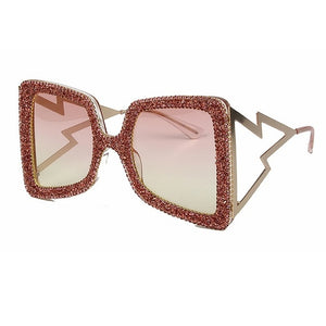 Temple Bling Stones 2019 Fashion Shades UV400 Vintage Brand Glasses