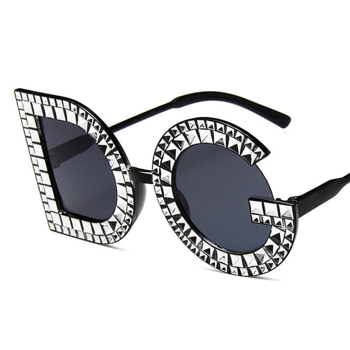 Fashion Diamond Round Sunglasses