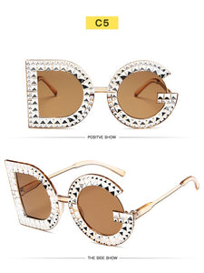 Fashion Diamond Round Sunglasses